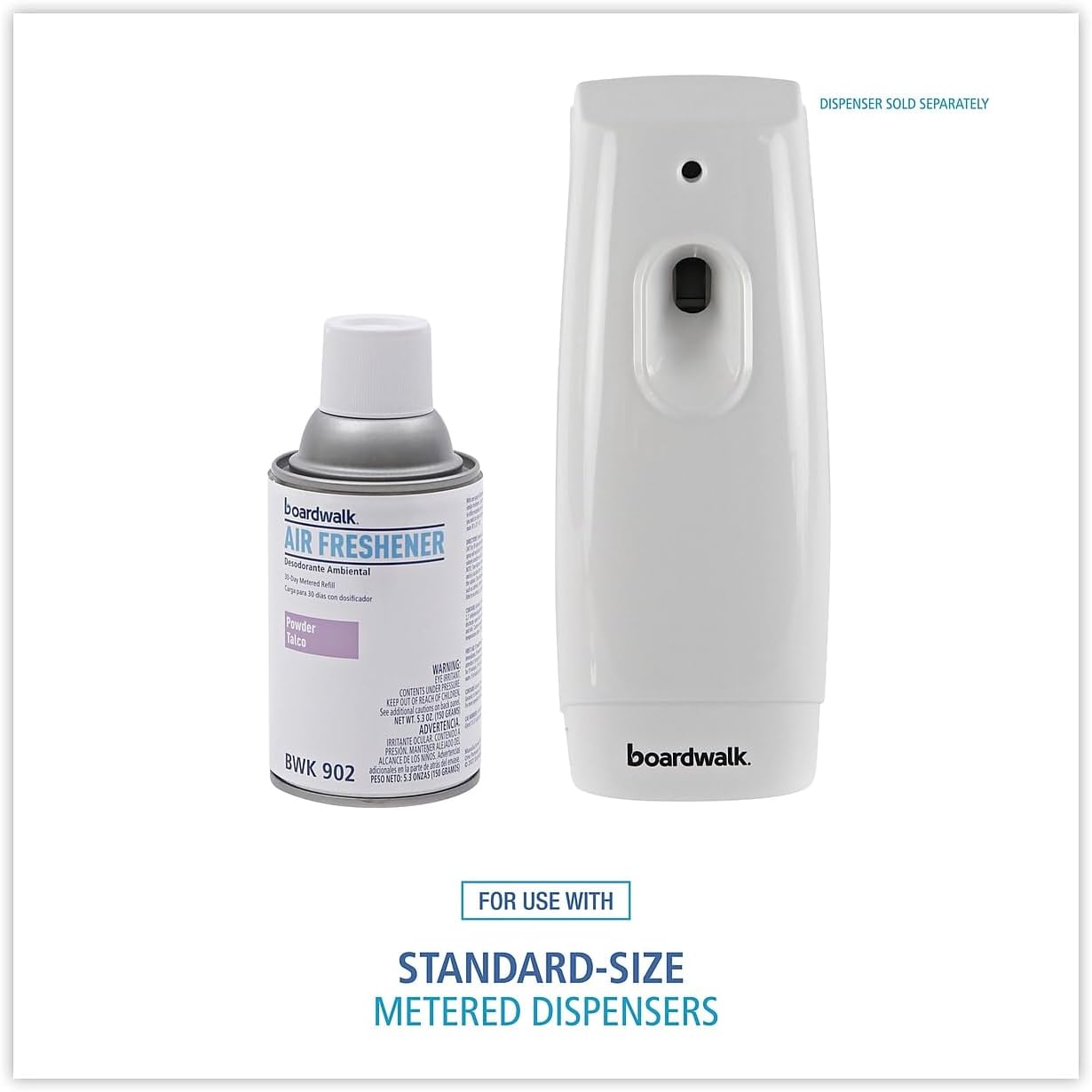 Boardwalk 5.3 oz. Powder Mist Metered Automatic Air Freshener Refill, Aerosol (12/Carton) BWK902