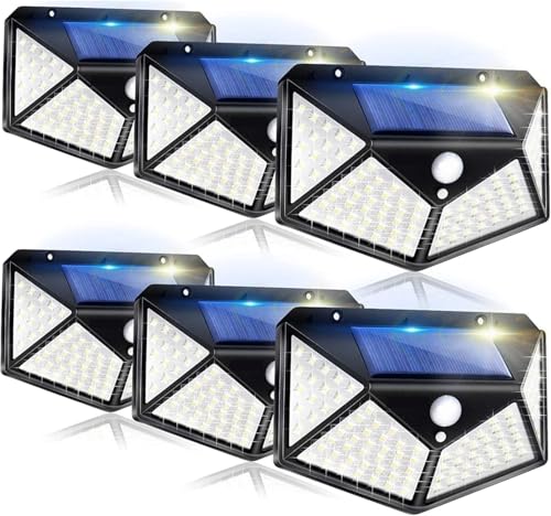 Solar Lights Outdoor 6 Pack 100 LED Motion Sensor Security