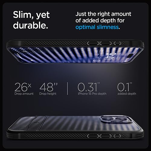 Spigen Rugged Armor MagFit for iPhone 15 Pro Case, Matte Black - image 7