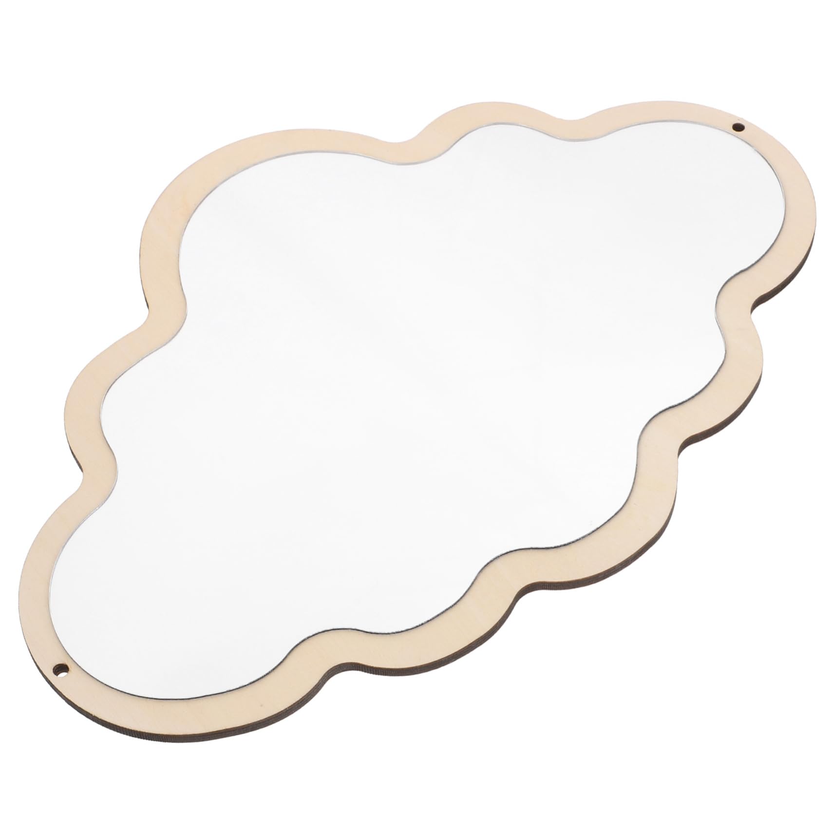SHERCHPRY Nordic Safety Mirror Durable Wooden Design with Non Slip Base for Montessori Nursery Decor Shatterproof Fadeless Craftsmanship for Room