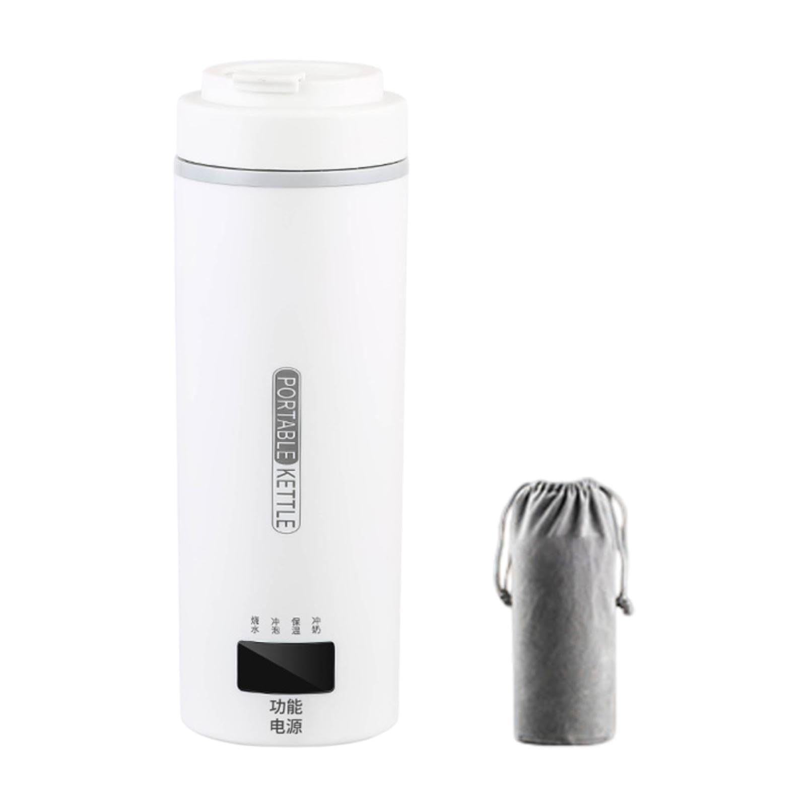 Car Heating Cup Portable Travel Electric Kettle for Tra | Car Heating Cup Portable Travel Electric Kettle for Traveling Office Stainless Steel Pp Silicone 550Ml Cold Water 400Ml Hot-image-49