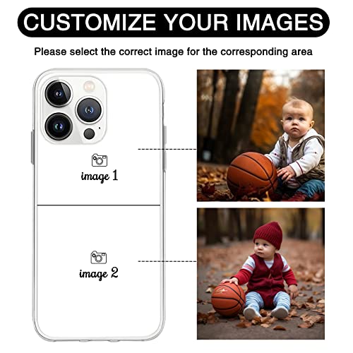 Shoisowo Personalized Photo Phone Case, Custom Picture Design Your Own Collage Phone Cover For Family Friends Couple Gift Compatible With Iphone 14 13 12 11 Pro Max Mini Xr Xs X(2 Photos) #TOP1