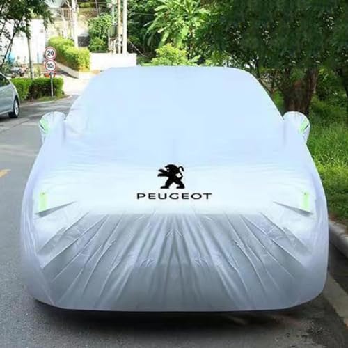 Voiture bâche pour Peugeot 107 housse étanche protection solaire blanche