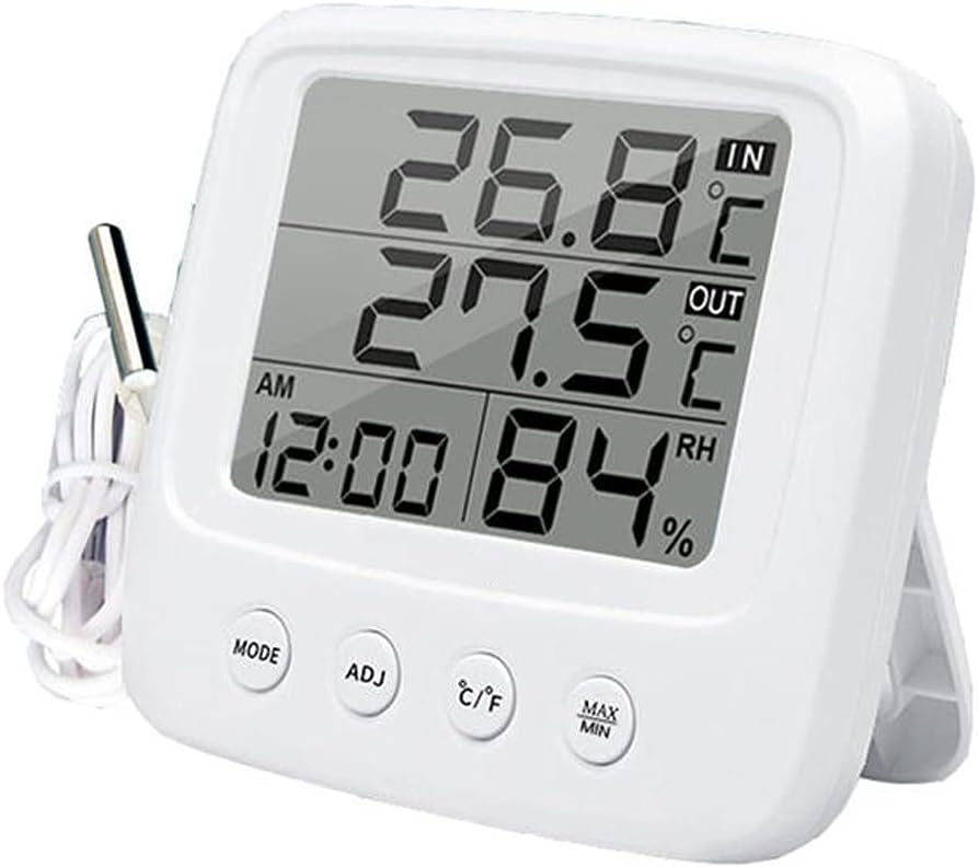 JSEIAJB LCD Digital Temperature Humidity Meter Backlight Home Indoor Electronic Hygrometer Thermometer Weather Station Baby Room(Out No Backlight)