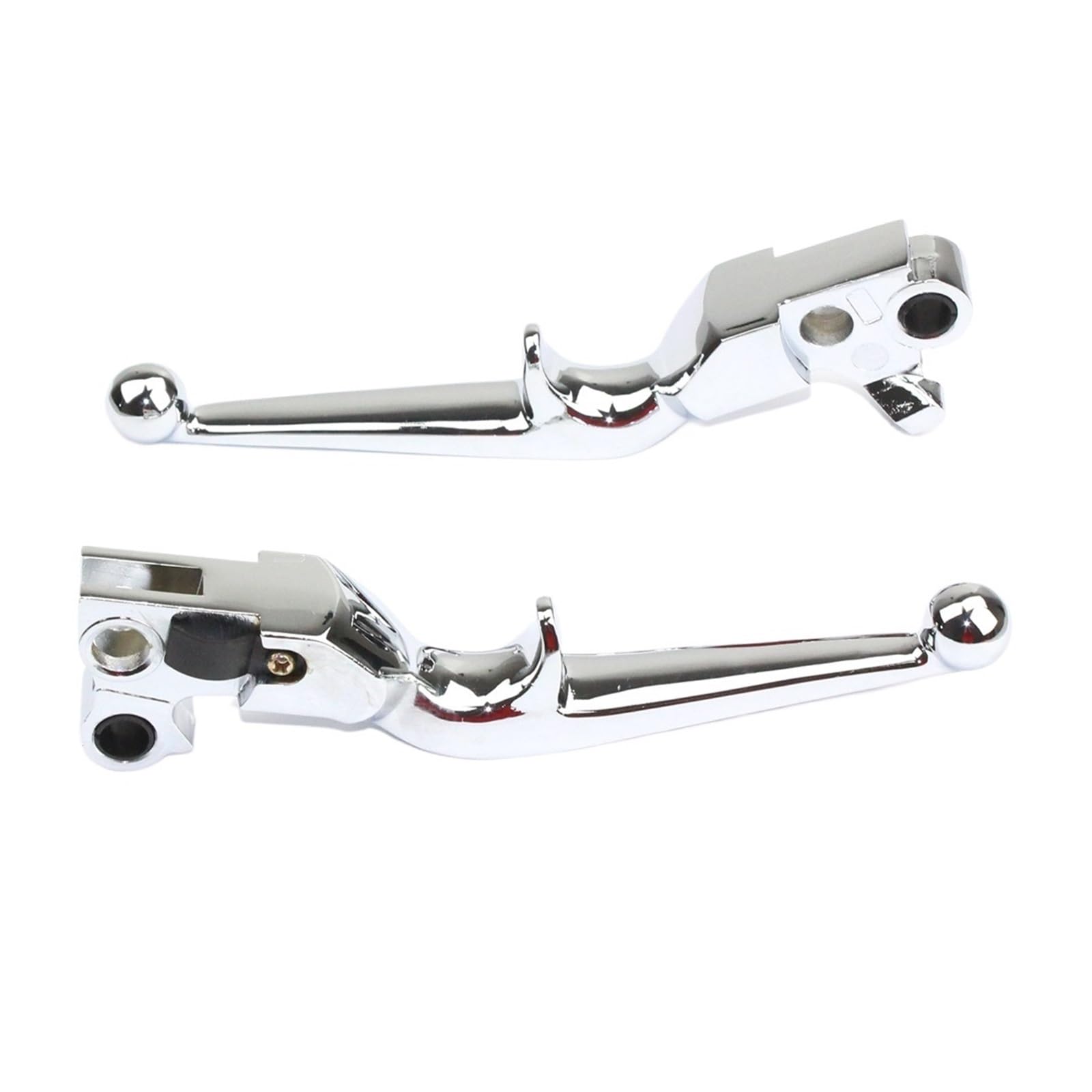 Mwbdjfod Silver Chrome Motorcycle Aluminum Pump Handle Lever Brake Clutch For Ha&Rley Dyna Sportster Xl883 Xl1200 Softail Touring Flhr 1996-2010 Handlebar Clutchs Brakes Levers