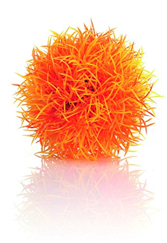 Image of biOrb Fish Tank Decorations, Aquatic Topiary Ball (1 x Orange Aquarium Plant), Artificial Fish Tank Plants To Add Colour & Interest, Beautiful Natural-Looking Aquarium Decor For Scenic Background