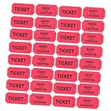 LOORGVEL 100 Stück Rote Lose Raffle Tickets Eintrittskarten für Klassenraum Events Fundraiser Karneval Türpreis