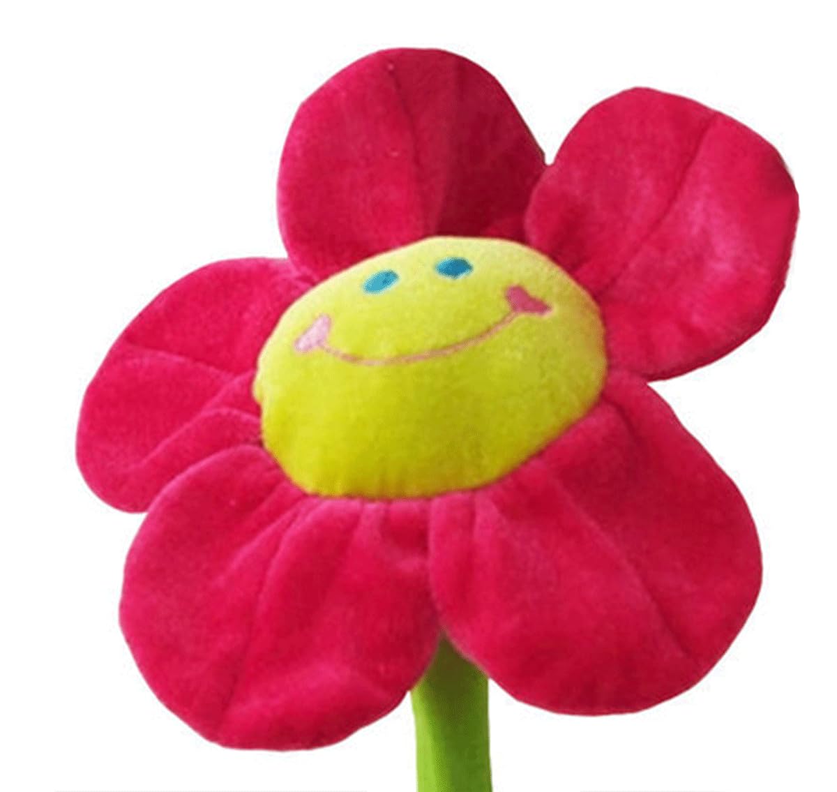 Justkeji Rose Stuffed Artifical Flower,Plush Sunflower Bouquet With Bendable Stems, Stuffed Flower Home Decoration For Wedding Party Birthday Christmas (18 Inch, )