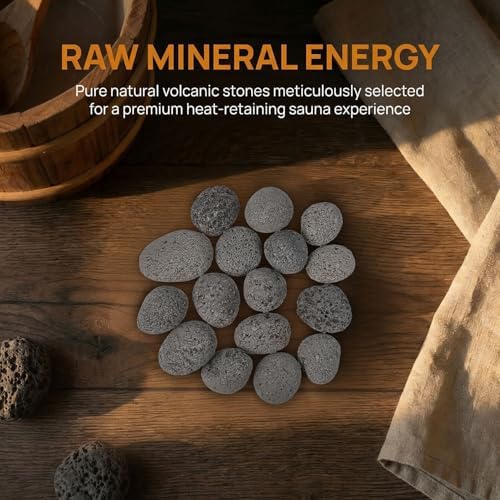 Roleader Natural Small Sauna Rocks 2-3cm Heating Stones 1kg Pack for Steam Room Fire Pit Indoor Outdoor Use — view 8