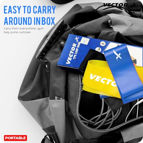 Image of Vector X TPE Resistance Exercise Loop Bands, Resistance Bands Set for Squats, HIPS, Legs, Butt, Glutes and Heavy Workouts Physical Therapy, Rehab, Stretching, Home Fitness Boxing Training (Medium)