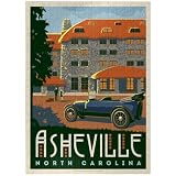 MyPuzzle Asheville: North Carolina, Vintage Poster - Premium 300 Piece Jigsaw Puzzle for Adults