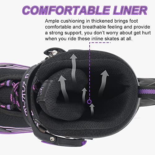 MGYZM Inliner für Kinder, größenverstellbare Inline Skates für Kinder, Erwachsene Mädchen und...