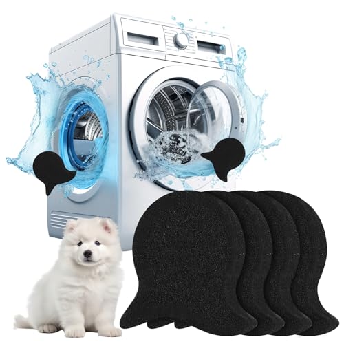 4Pcs Pet Hair Remover for Laundry, Dog & Cat Hairs Remover Tool, Reusable Catcher Effectively Removes Pet Hair, Lint and Dander from Bedding and Clothing, Suitable for Washing Machines