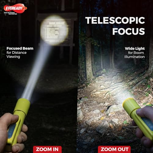Image of Eveready DL104 Twystick 1.2W Front Torch Cum 0.75W Sidelight, Rechargeable, USB Type-C Fast Charging, Telescopic Focus and SOS Mode, Powered by 500mAh Li-ion Battery