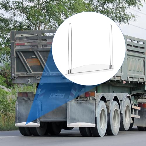Image of MorningRo 2 Set Mud Flap Weights & Anti-sail Brackets for Semi Trucks, Included 2 Pcs 4 inch x 24 inch Stainless Steel Weights with Backing Plate Mirrored and 2 Pcs 21 inchx24 inch Brackets, Easy to Install