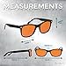 BLU BLCK Blue-Light Blocking Glasses Amber (Orange) Tinted Lens Blocks 100% of Blue/UV Rays