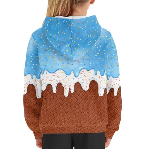 Image of Coloranimal Unisex Girls and Boys Long Sleeve Hoodies Hoody Athletic Pullover Sweatshirts Tops Age 6-16year