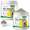 Teeth Cleaning Powder for Dogs 2 x 80g Dog Dental Powder Cleaning Teeth Dog Breath Freshener with Probiotics for Bad Breath Plaque Tartar Dental Care Supplement for Small Medium Large Dogs