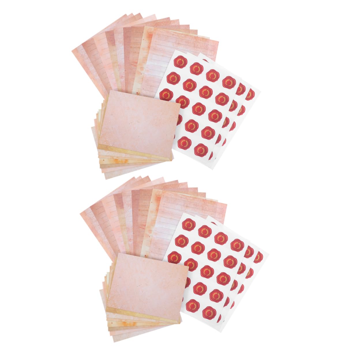 SHINEOFI 100juegos Membretes Vintage para Escribir Cartas y Sobres de Cartas Vintage con Pegatinas para Papelería y Papel de Escribir