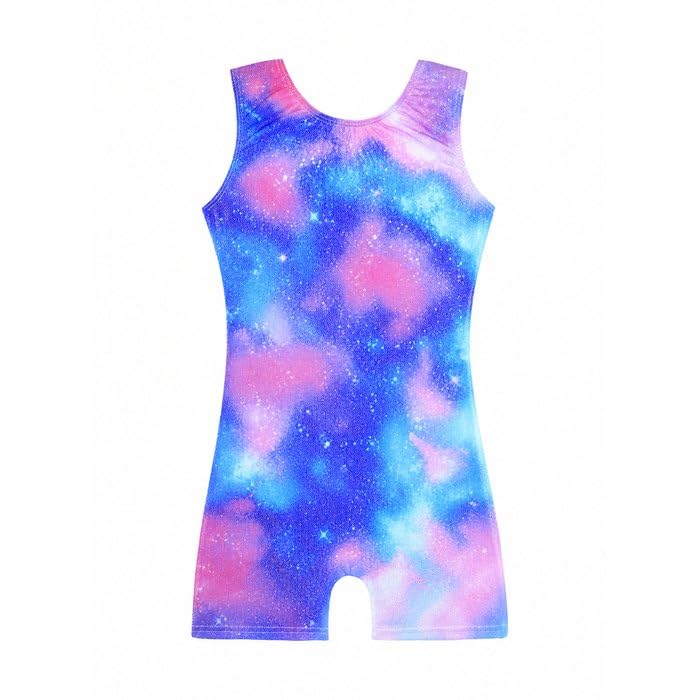 HOZIY Gymnastics Leotards for Girls Unicorn Aurora Rainbow Mermaid Dinosaur Cupcake Sparkle Biketard Toddlers Kids Children