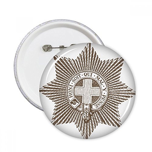 Broches rondes étoile art baroque au contraste noir et blanc saisissant pour vestes