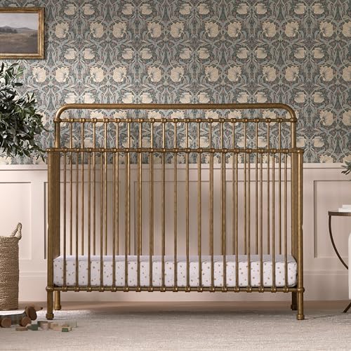 Namesake M15301VG Winston 4-In-1 Convertible Metal Crib In Vintage Gold thumb #1