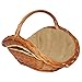 ForYourProtection Kaminholzkorb aus Weide Kaminkorb Holzkorb mit Jute Weidenkorb Holz Kamin Kaminholz (Hellbraun, Typ 3: (L) 66 x (B) 44 x (H) 28/42 cm)