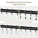 GASRONS 50 Pack Metal Curtain Rings with Eyelets, 1.5 inch Inner Diameter Drapery Rings Apply for Curtain Rods(Fits Up to 1 1/4-Inch Rod)