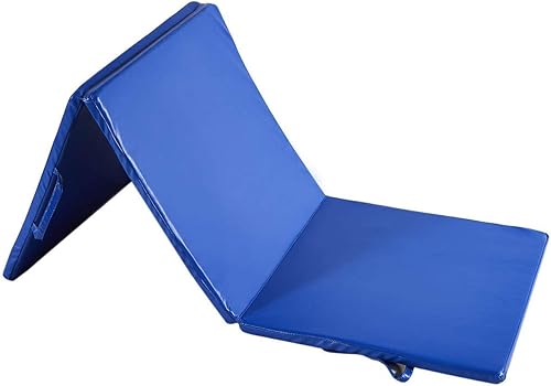 Miniatura 4 de M HI-Mat Tapete plegable de gimnasia para gimnasio, tapete de ejercicio con asas de transporte