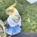CXYYXF Bird Costume Bird Diaper Flight Suit Plaid Skirt Summer Skirt Clothes Cosplay Photo Prop for Parrots Lovebird (Blue,M)