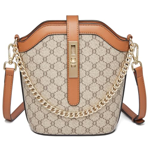 FOXLOVER Cell Phone Crossbody Bags for Women Small Lightweight Shoulder Purses PVC Leather Vintage with Adjustable Strap