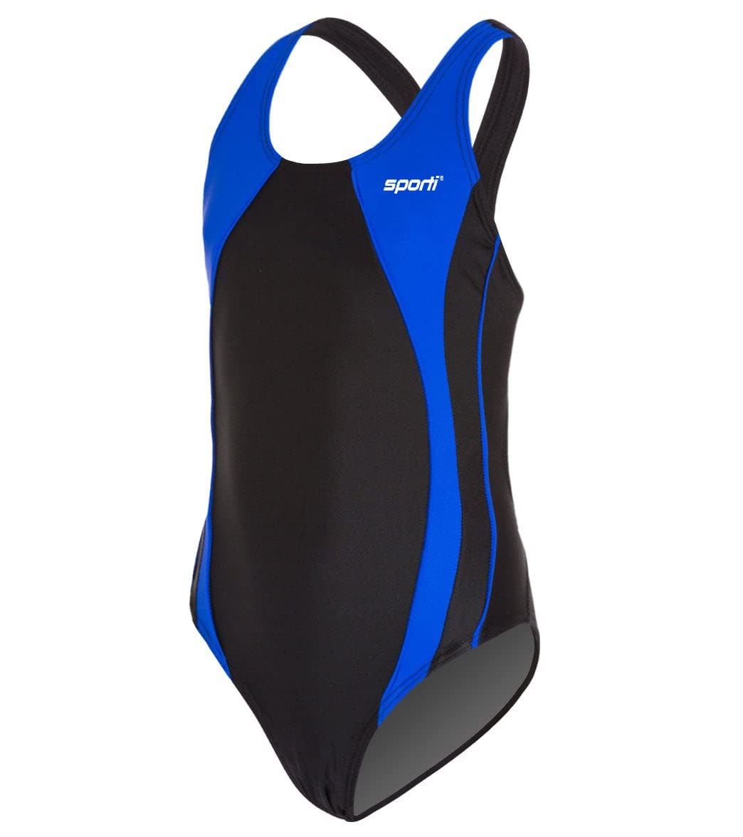 Sporti Girls' &amp; Women's Athletic Wide Strap Abstract Print One-Piece Suit