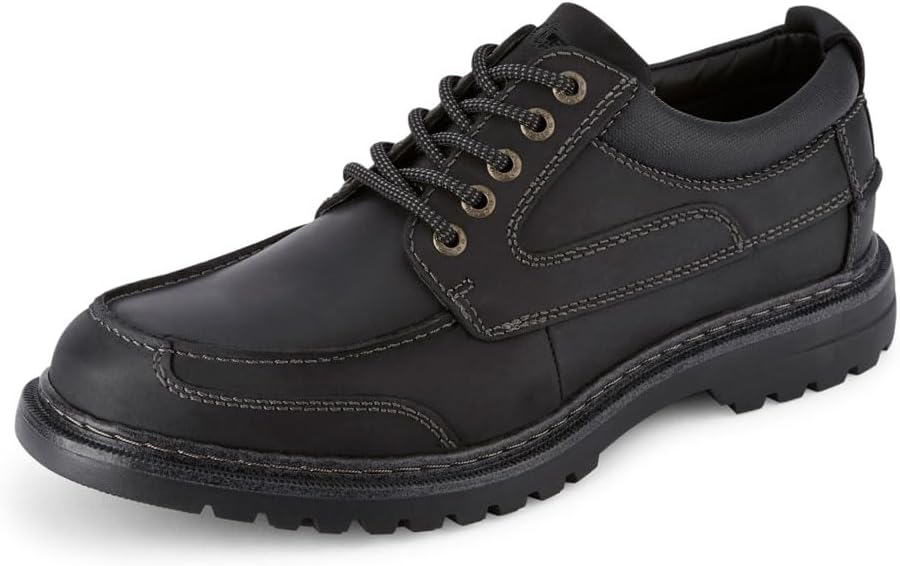 Overton Mens Leather Oxford Shoes Rugged Casual Shoes for Men with Stain Defender - Wide Widths Available
