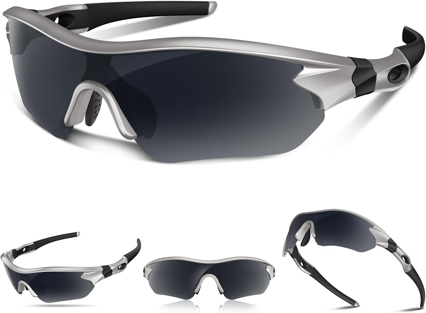 Polarized Sports Sunglasses for Men Women Youth Baseball Running Fishing Tennis Golf Cycling Driving Motor TAC UV400 TR90