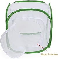 Vista 2 de RESTCLOUD Jaula de hábitat para insectos y mariposas con protección de cremallera, 12 x 12 x 12 pulgadas
