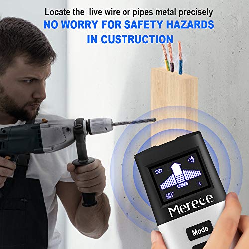 Stud Finder Wall Scanner - Upgrade 5 In 1 Stud Sensor Wall Detector Wood Beam Drywall Joist Pipe Live Ac Wire Metal Studs Locator Best Electronic Wall Detector Edge Center Finding With Lcd Display #TOP5