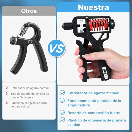 Image of Grip strength trainer, Grip strength enhancer, Adjustable resistance 11-350 pounds (5-160 kilograms),Hand gripper strengthener can quickly strengthen the wrist, forearm and fingers, which is helpful