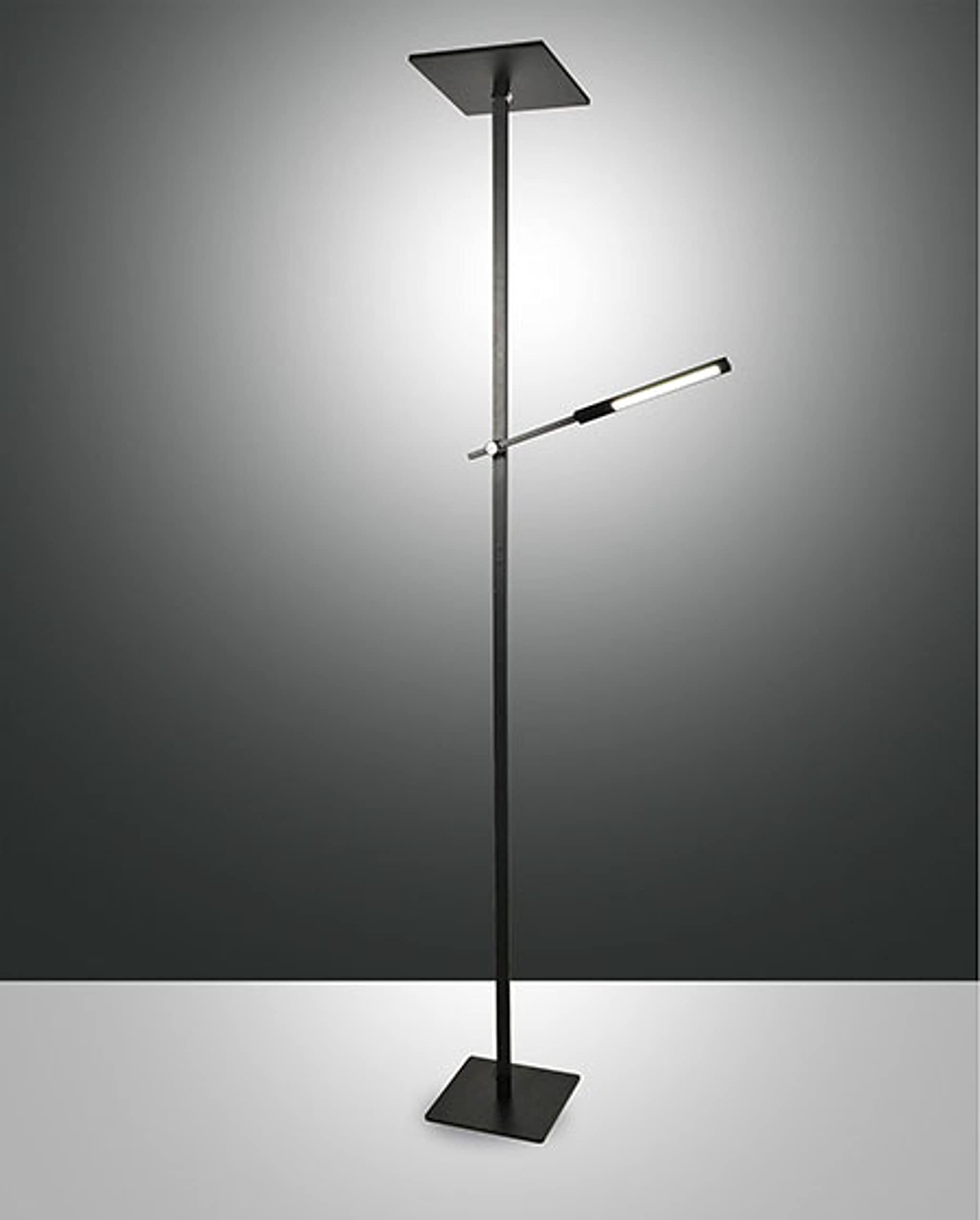 Fabas Luce Ideal: Lámpara de pie LED de cristal negro 3