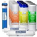 iSpring F15-75 2-Year Replacement Filter Cartridge Pack for Standard 5-Stage Reverse Osmosis RO Systems, Reduces PFAS, Chlorine, Bad Taste, and Odor, 15 Pieces, White