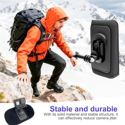 1 zestaw uchwytu paska na ramię do plecaka dla GoPro, uchwyt plecaka, uchwyt paska plecaka, system mocowania do DJI Osmo 360/Action, Insta360 X5, akcesoria do kamery sportowej