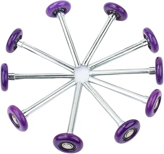 6200ZZ Quiet Garage Door Rollers Bearing Nylon Garage Door Roller 4" Stem, Purple Pack of 10 (for 7' Height Doors)