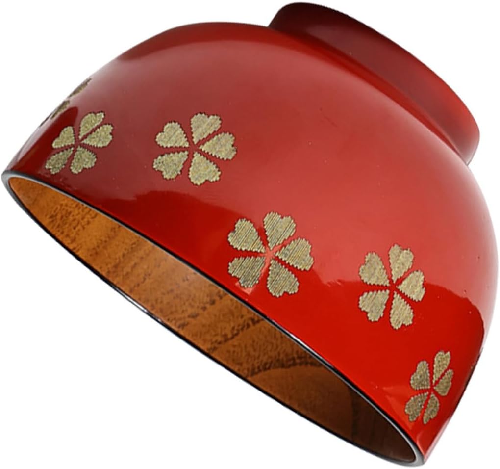 TOYANDONA Wood Rice Bowl Couple Bowl Japanese Style for Home Restaurant