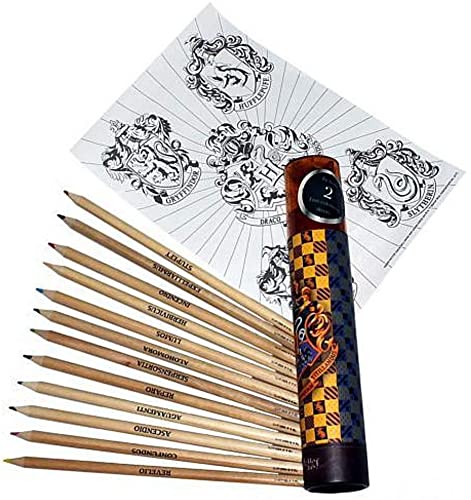 Harry Potter Hogwarts Bleistiftröhre - inklusive Bleistifte und Spitzer Cover