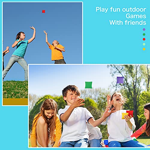 30 Pieces Mini Colorful Cornhole Bean Bags Nylon Bean Bags Sack Tossing Beanbags Fun Sports Outdoor Family Games Kid Toys For Hand Toss Games Party Game Supply For Boy Girl (Square,2.4 X 2.4 Inch) #TOP2