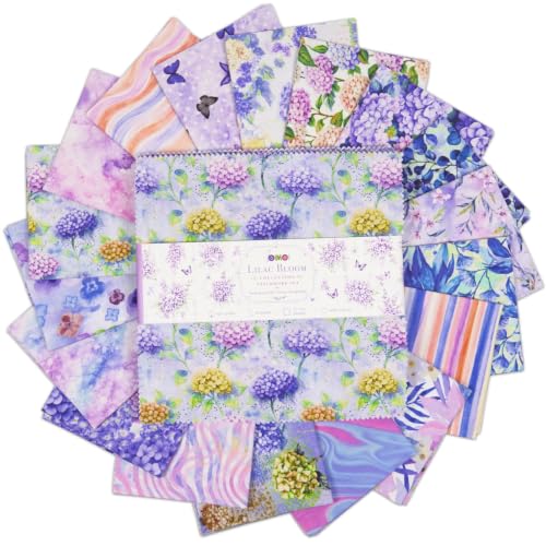 Carrés de tissu imprimé pour patchwork et coupons 25x25 cm de couture et quilt