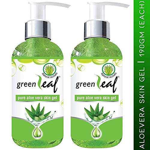 Image of Green Leaf Pure Aloe Vera Skin Gel 190GM Pack of 2