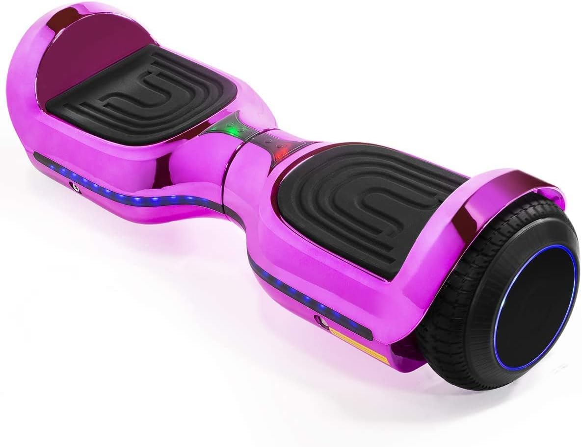 XtremepowerUS Hoverboard Self Balancing Scooter Bluetooth Speaker Lights, for Adults and Kids, Boys Girls Teens, Pink