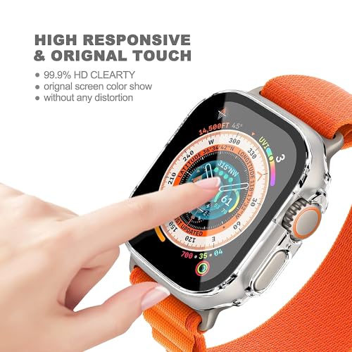 Image of Full Glue Tempered Glass for Apple Watch Ultra 2 / Apple Watch Ultra Edge to Edge Full Screen Coverage with Easy Installation Kit