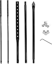 2 Pack Heavy Duty Metal Thick Stake for Yard Signs, 51 Inches Long Metal Posts with Hardware