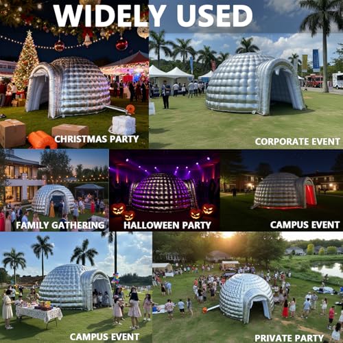 Carpa inflable tipo iglú portátil SAYOK 16.4ft con luces LED miniatura 2